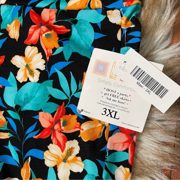 LuLaRoe 3X floral maxi skirt - Picture 3 of 6